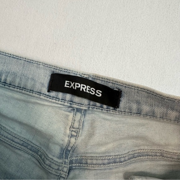 Express Mom Shorts Shortie High Waisted Jean Shorts - Picture 6 of 6